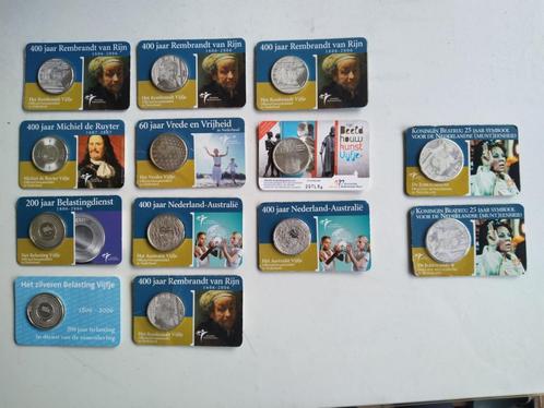 ♥️ Coincard €10/5 vredesvijfje belastingdienst Rembrandt, Postzegels en Munten, Munten | Nederland, Setje, 10 gulden, Koningin Juliana