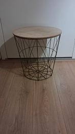 Bijzettafel, mand., 45 tot 60 cm, Minder dan 55 cm, Metaal of Aluminium, Rond