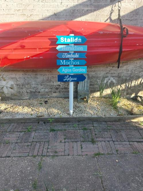 Strandborden-wegwijs ibiza tiki carribean grieks stijlvol, Huis en Inrichting, Woonaccessoires | Tekstborden en Spreuken, Nieuw