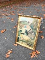 Oude Schilderij met Gouden Lijst, Ophalen of Verzenden
