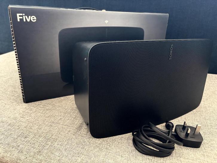 Sonos Five Zwart - Uitstekende Staat, Audio, Tv en Foto, Luidsprekers, Gebruikt, Front, Rear of Stereo speakers, 120 watt of meer