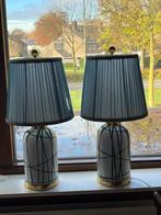 Chinese tafellamp modern. Bronzen voet. D28xH57cm, Ophalen, Zo goed als nieuw, Orientaals, 50 tot 75 cm