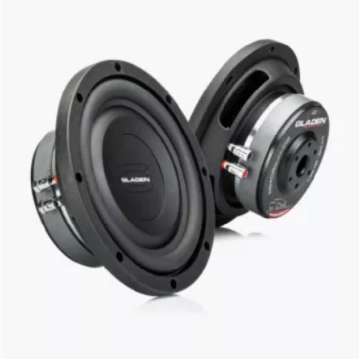 Gladen RS-X08 SLIM-D2 subwoofer 8 inch 225 watts RMS DVC 2 o, Auto diversen, Autospeakers, Nieuw, Ophalen of Verzenden