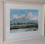 Oude aquarel landschap Indonesië, Antiek en Kunst, Kunst | Schilderijen | Klassiek, Verzenden