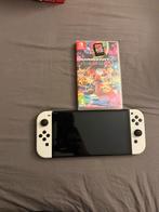 Nintendo switch Oled wit disk 128GB + mario kart 8 deluxe, Spelcomputers en Games, Spelcomputers | Nintendo Switch, Ophalen, Zo goed als nieuw