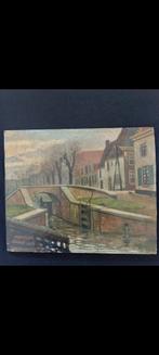 Brug naar Arsenaal te Naarden door Ger Gerrits 1915, Antiek en Kunst, Kunst | Schilderijen | Klassiek, Ophalen of Verzenden