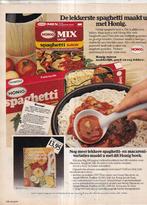 Retro reclame 1980 Honig Koog aan de Zaan spaghetti boek, Verzamelen, Retro, Overige typen, Ophalen of Verzenden