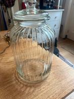 Glazen pot met deksel - 25cm hoog, 17cm diameter, Huis en Inrichting, Ophalen, Zo goed als nieuw