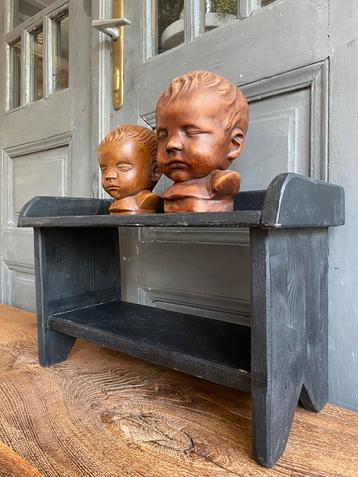 Houten vensterbank kruk - Dubbele plank! beschikbaar voor biedingen