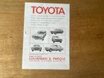 Toyota Prijslijst 1970- Louwman & Parqui, Ophalen of Verzenden, Gelezen, Toyota
