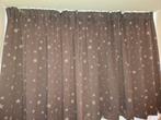 Gordijn met sterren - grijs, Ophalen, Bruin, 200 cm of meer, 150 tot 200 cm