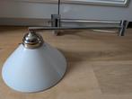 Wandlamp met scharnierarm, chroom & melkglas, Ophalen of Verzenden, Gebruikt, Glas, Gispen stijl