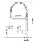 Spoelkraan Industrieel Keuken Mengkraan Flexibel Zwart Goud, Nieuw, Minder dan 100 cm, Zwart, 25 tot 50 cm