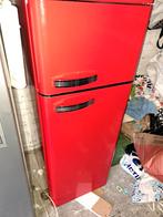 Retro Rode Koelkast met Vriesvak, Gebruikt, 100 tot 150 liter, 45 tot 60 cm, Met vriesvak
