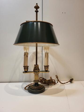 Bouillotlamp met stalen kap, ca. 1920 beschikbaar voor biedingen