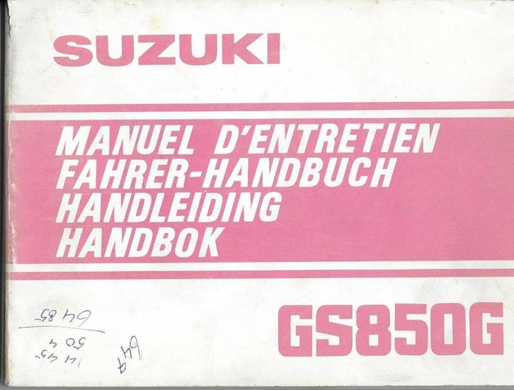 Suzuki GS850 G handleiding manual (3831z), Motoren, Handleidingen en Instructieboekjes, Suzuki, Ophalen of Verzenden
