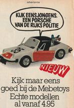 Retro reclame 1977 Mattel Mebetoys speelgoed Porsche auto, Verzenden, Overige typen