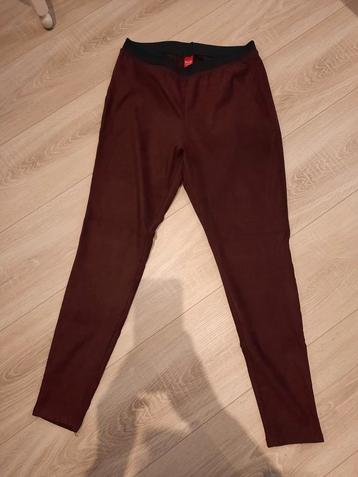 Bordeauxrode suèdine legging - Only M - maat 50 beschikbaar voor biedingen