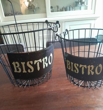 🥔🧅🧄 BROCANTE METALEN DRAADMANDEN 🧄🧅🥔 beschikbaar voor biedingen
