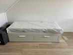 Brimnes bedbank (ongebruikt), Huis en Inrichting, Ophalen, Eenpersoons, Wit, Zo goed als nieuw