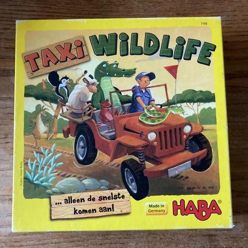Haba - Taxi Wildlife (2-4 spelers, 5+ jaar) zgan, Hobby en Vrije tijd, Gezelschapsspellen | Bordspellen, Zo goed als nieuw, Een of twee spelers