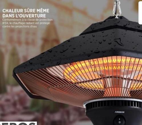 InfraroodHeater-2000W met afstandsbediening & LEDverlichting, Tuin en Terras, Terrasverwarmers, Nieuw, Elektrisch, Ophalen