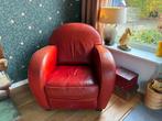 Fraaie rode fauteuil, Huis en Inrichting, Fauteuils, Ophalen of Verzenden, Gebruikt, 75 tot 100 cm, 50 tot 75 cm