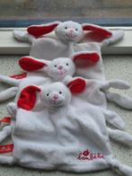 3 x Knuffeldoek konijn of konijntje van Bonbébé wit velours, Kinderen en Baby's, Speelgoed | Knuffels en Pluche, Konijn, Ophalen of Verzenden