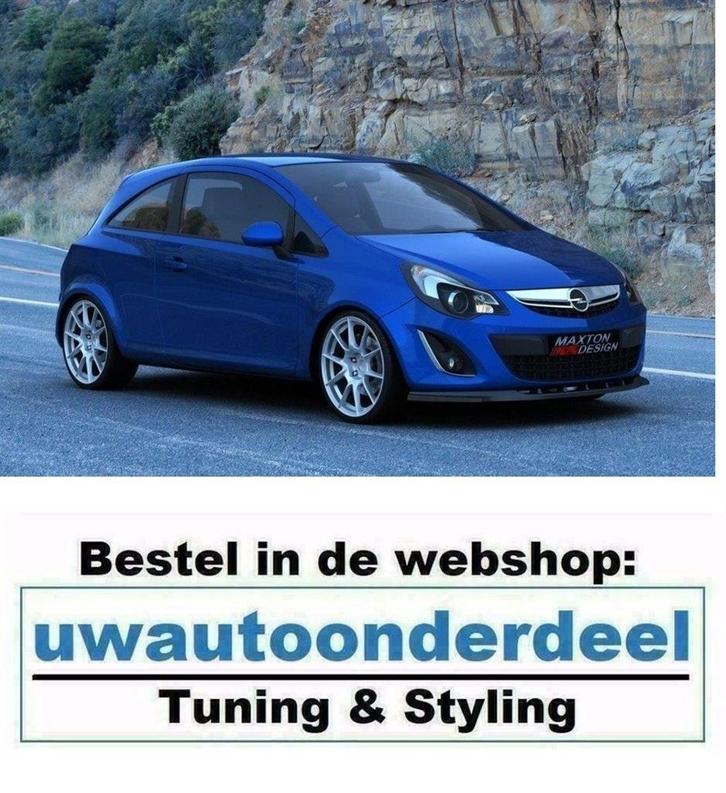 Maxton Design Spoiler Lip Splitter Voor Opel Corsa D, Auto diversen, Tuning en Styling, Verzenden