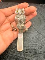 Zilveren rammelaar uil, Ophalen of Verzenden, Zilver