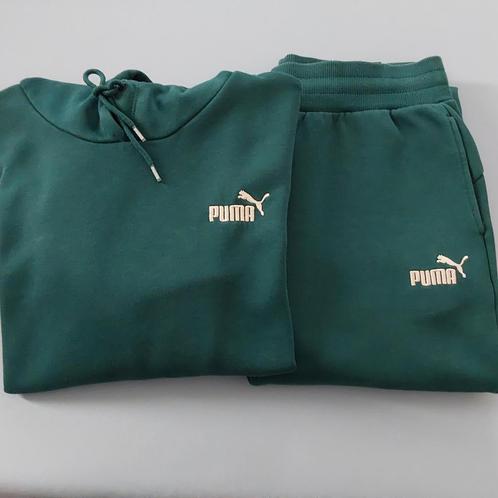 Joggingpak, broek en hoody in maat M,  Puma groen, Kleding | Heren, Sportkleding, Gedragen, Algemeen, Maat 48/50 (M), Groen, Ophalen of Verzenden