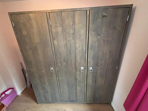 Kast steigerhout, Huis en Inrichting, Kasten | Kledingkasten, Gebruikt, 200 cm of meer, 150 tot 200 cm, 50 tot 75 cm, Met deur(en)