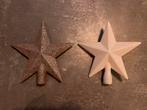 2 luxe kerststerren (piek) goud & wit met glitter, Ophalen of Verzenden, Zo goed als nieuw