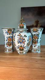 Delfts Blauw Vaas Set - 3 Stuks, Antiek en Kunst, Antiek | Keramiek en Aardewerk, Ophalen of Verzenden