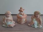 3 x terracotta engel engeltje engelen, Ophalen, Gebruikt, Religie
