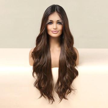 Swiss lace pruik lang haar zonder pony model Nova beschikbaar voor biedingen