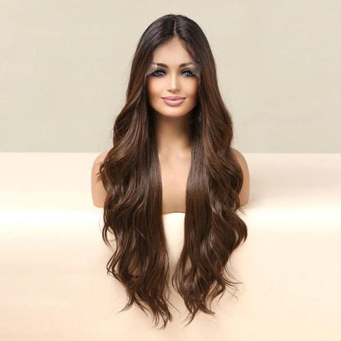 Swiss lace pruik lang haar zonder pony model Nova, Sieraden, Tassen en Uiterlijk, Uiterlijk | Haarverzorging, Nieuw, Pruik of Haarverlenging