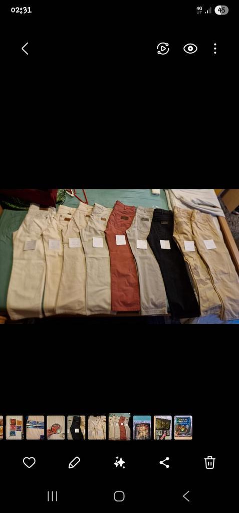 Wrangler, Dockers, State of Art 9 herenbroeken W33/34 L30-34, Kleding | Heren, Spijkerbroeken en Jeans, Gedragen, W33 - W34 (confectie 48/50)