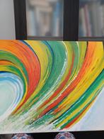 Kleurrijk schilderij,  olieverf, Ophalen, Schilderij, 75 cm of meer