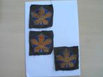 Drie emblemen Vijfde Divisie, Verzamelen, Ophalen of Verzenden, Landmacht, Nederland, Embleem of Badge