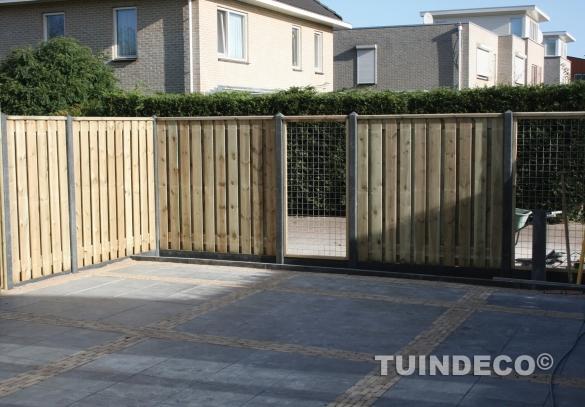 Betonsysteem schutting antraciet en wit/grijs v.a. €51,95/m1, Tuin en Terras, Schuttingen, Nieuw