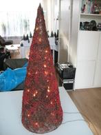 Kerst piramide decoratie verlichting met rode besjes 90 cm., Ophalen, Gebruikt