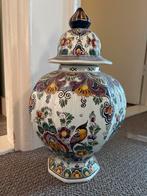 Delfts Polychroom Vaas met Deksel - Perfecte Staat, Ophalen of Verzenden
