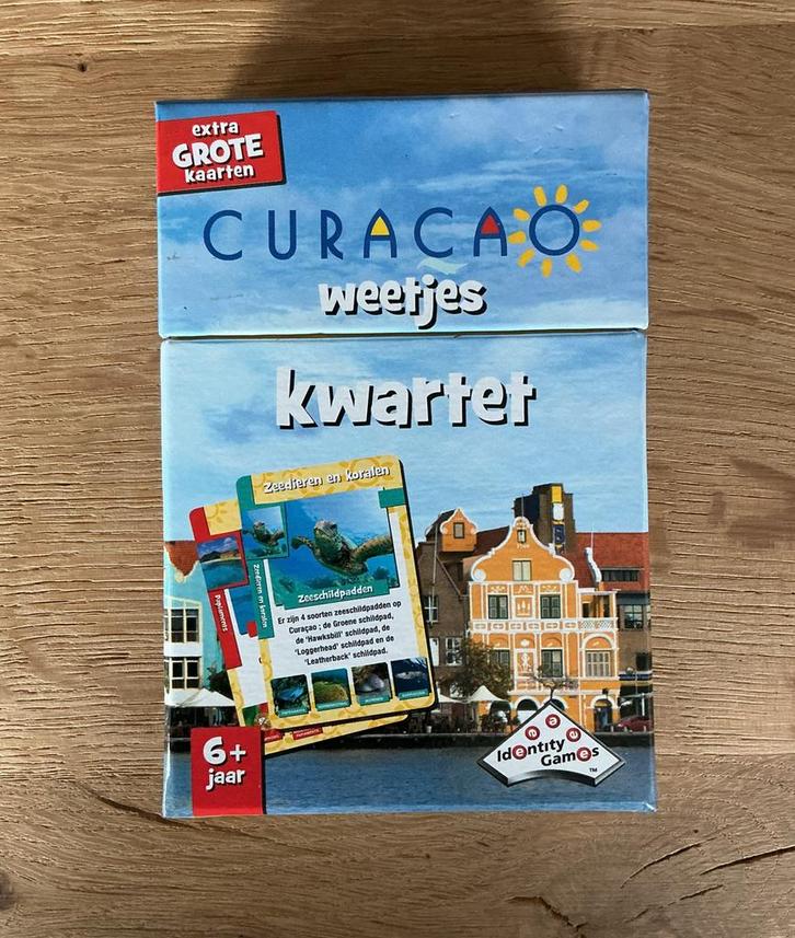 Curacao Weetjes Kwartet - Leerzaam Spel!, Kinderen en Baby's, Speelgoed | Kinderpuzzels, Zo goed als nieuw, 6 jaar of ouder, Ophalen of Verzenden