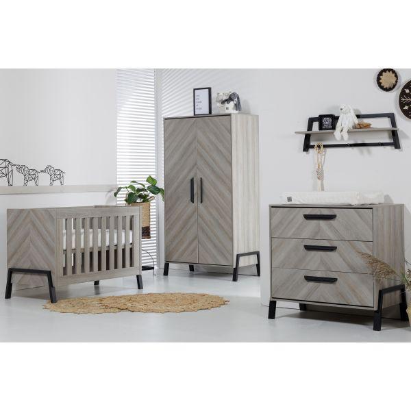 Complete Kinderkamer TWF Havana (Ledikant, Commode, Kast), Kinderen en Baby's, Kinderkamer | Complete kinderkamers, Zo goed als nieuw