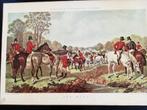 Klassiek Engels dienblad Herrings fox hunting scenes 51,5x38, Rechthoekig, Zo goed als nieuw, Ophalen