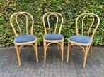 Zes mooie bistro eetkamerstoelen. Thonet stijl., Huis en Inrichting, Stoelen, Ophalen, Bruin, Zo goed als nieuw, Stof