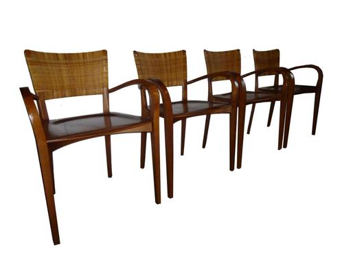 Prachtige italiaanse stoelen design Piero Lissoni Porro, Huis en Inrichting, Stoelen, Gebruikt, Twee, Hout, Riet of Rotan, Ophalen