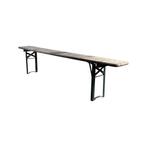 14x Vintage bierbanken, banken horeca retro klapbanken  718, 2 zitplaatsen, Teakhout, Nieuw, Ophalen of Verzenden