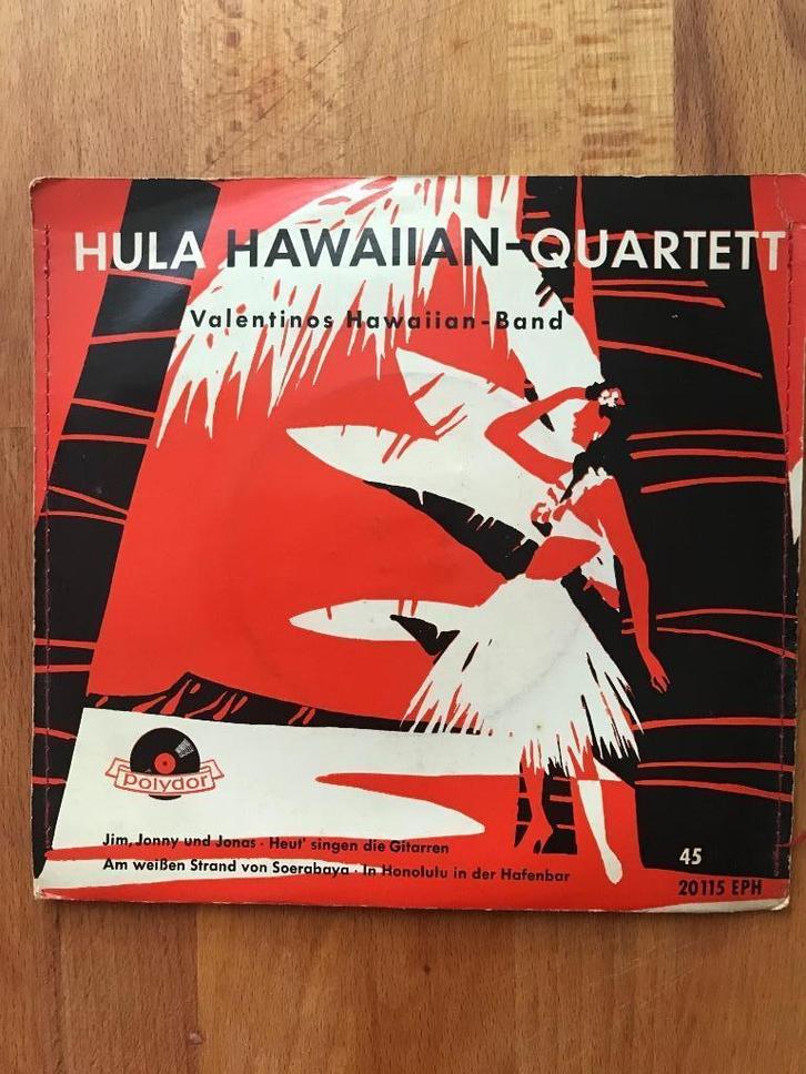 Single - Hula Hawaiian Quartett Valentinos Hawaiian band., Cd's en Dvd's, Vinyl Singles, Gebruikt, Single, Overige genres, 7 inch